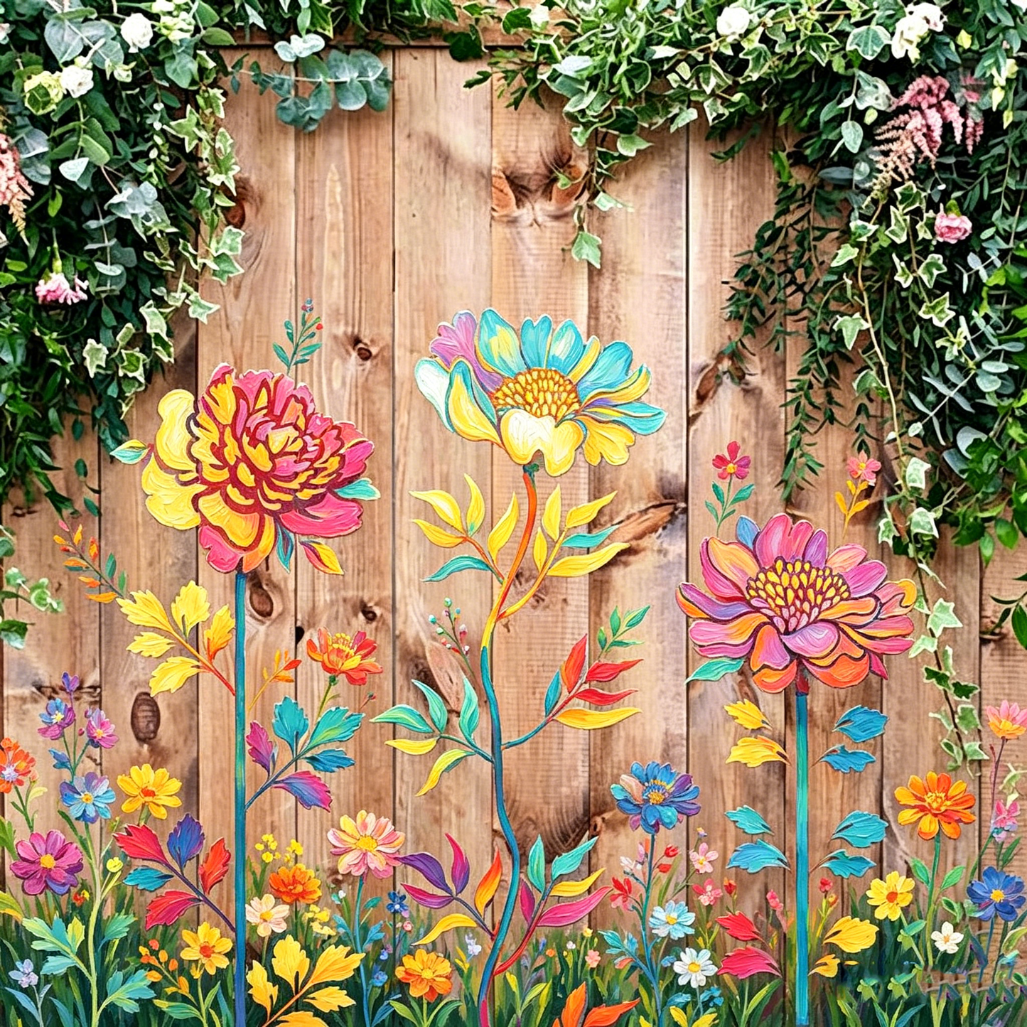💐 Eptchn Garden Fence Large Flower Stencils🌻DIY Decoration BloomTrace