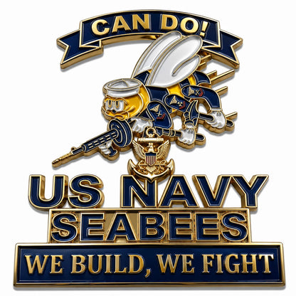 ⚓Last Day Promo: 49% OFF - 🐝US Navy Seabees Can Do! Car Emblem Metal Badge