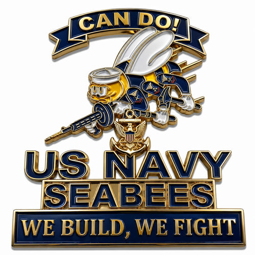 ⚓Last Day Promo: 49% OFF - 🐝US Navy Seabees Can Do! Car Emblem Metal Badge