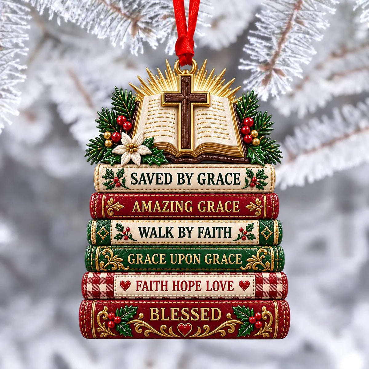 ✝️ Bible Faith Christmas Acrylic Ornament Collection