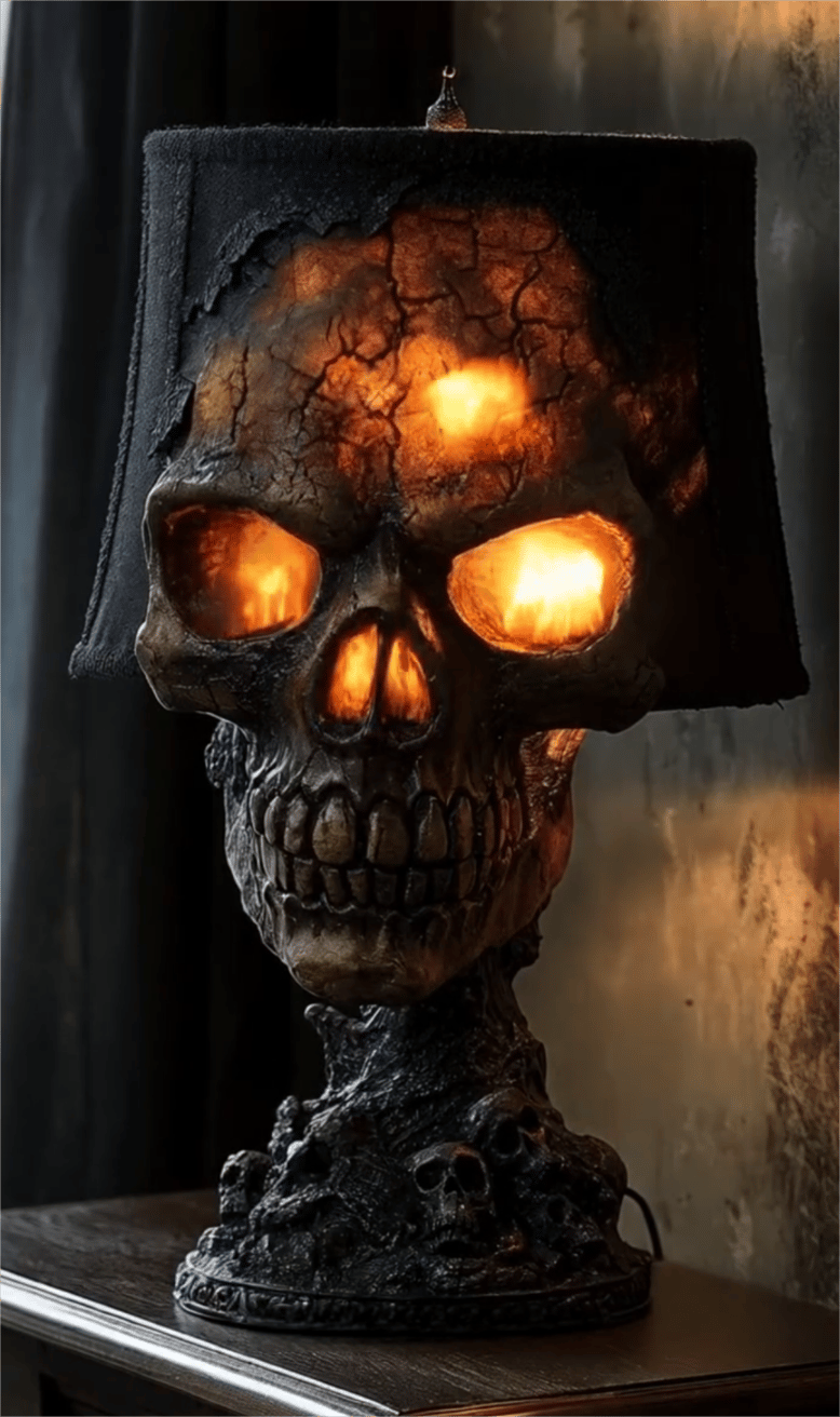 🕯️☠️ Gothic Skull Light – The Ultimate Statement Lamp for Dark Academia & Alternative Décor