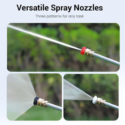 💦🚿 High-pressure water gun – 3 interchangeable nozzles, durable aluminium alloy & powerful ✨