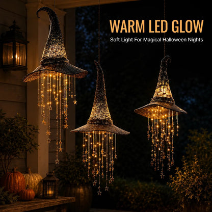 🧙 Lighted Witch Hat Hanging Chime Where Halloween Magic Meets Enchanted Glow