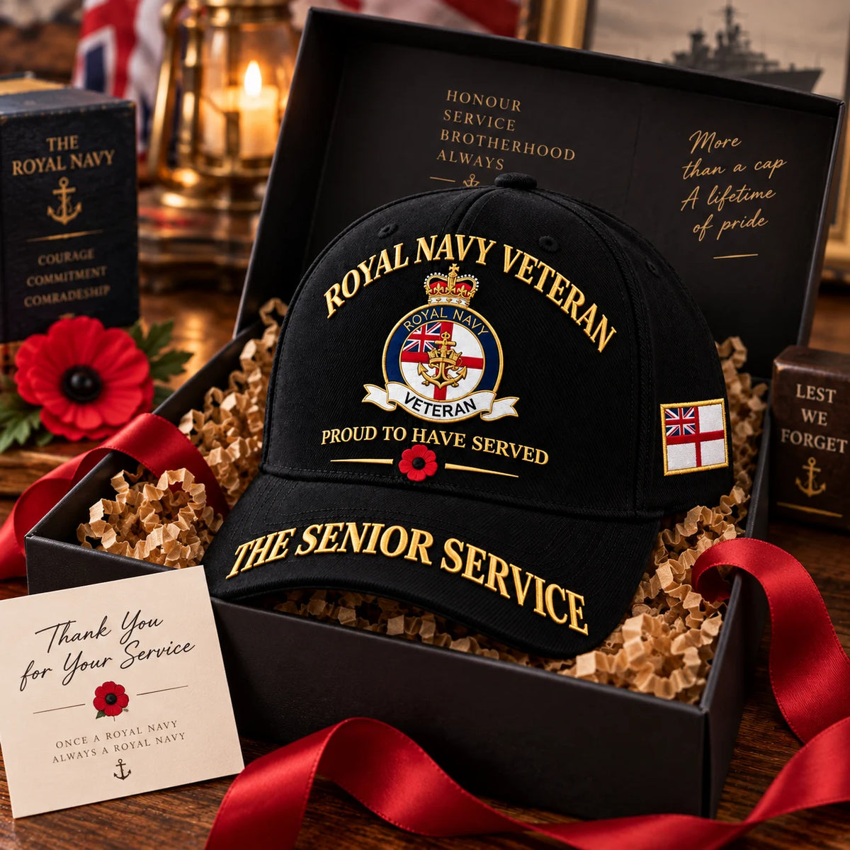🇬🇧⚓ Proud British Naval Veteran Cap – A Timeless Tribute to Service, Shipmates & Lifelong Pride