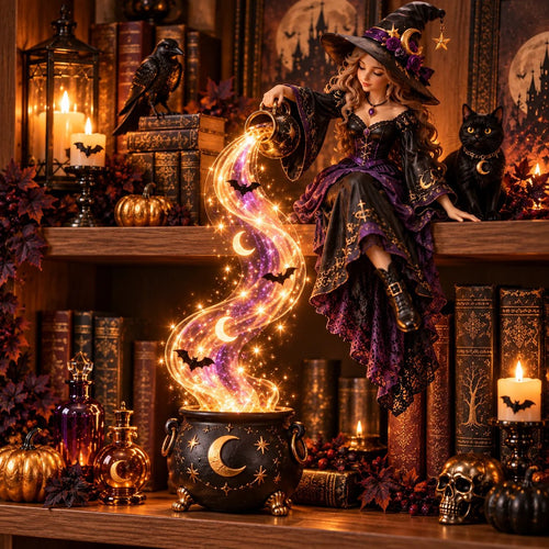 ✨Hot sale 49% OFF✨ Halloween Magic Cascade Shelf Light Collection™ – Enchanted Bookcase Decor