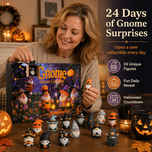 🎃✨ 24 Days of Halloween Gnome Surprise Figures Advent Calendar Box