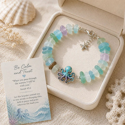 🩵 Sea Glass Blessing Bracelet