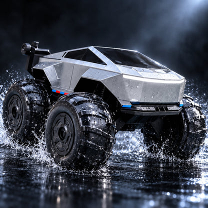 Cyberpunk Mecha Amphibious RC Stunt Car for Kids Outdoor Play, Pool & Beach Entertainment, Holiday Gift