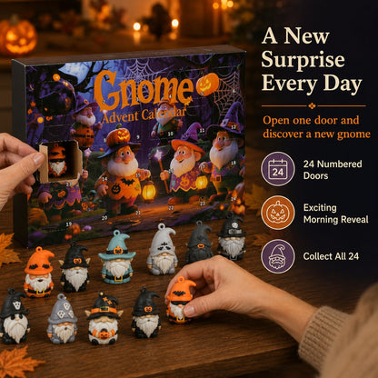 🎃✨ 24 Days of Halloween Gnome Surprise Figures Advent Calendar Box