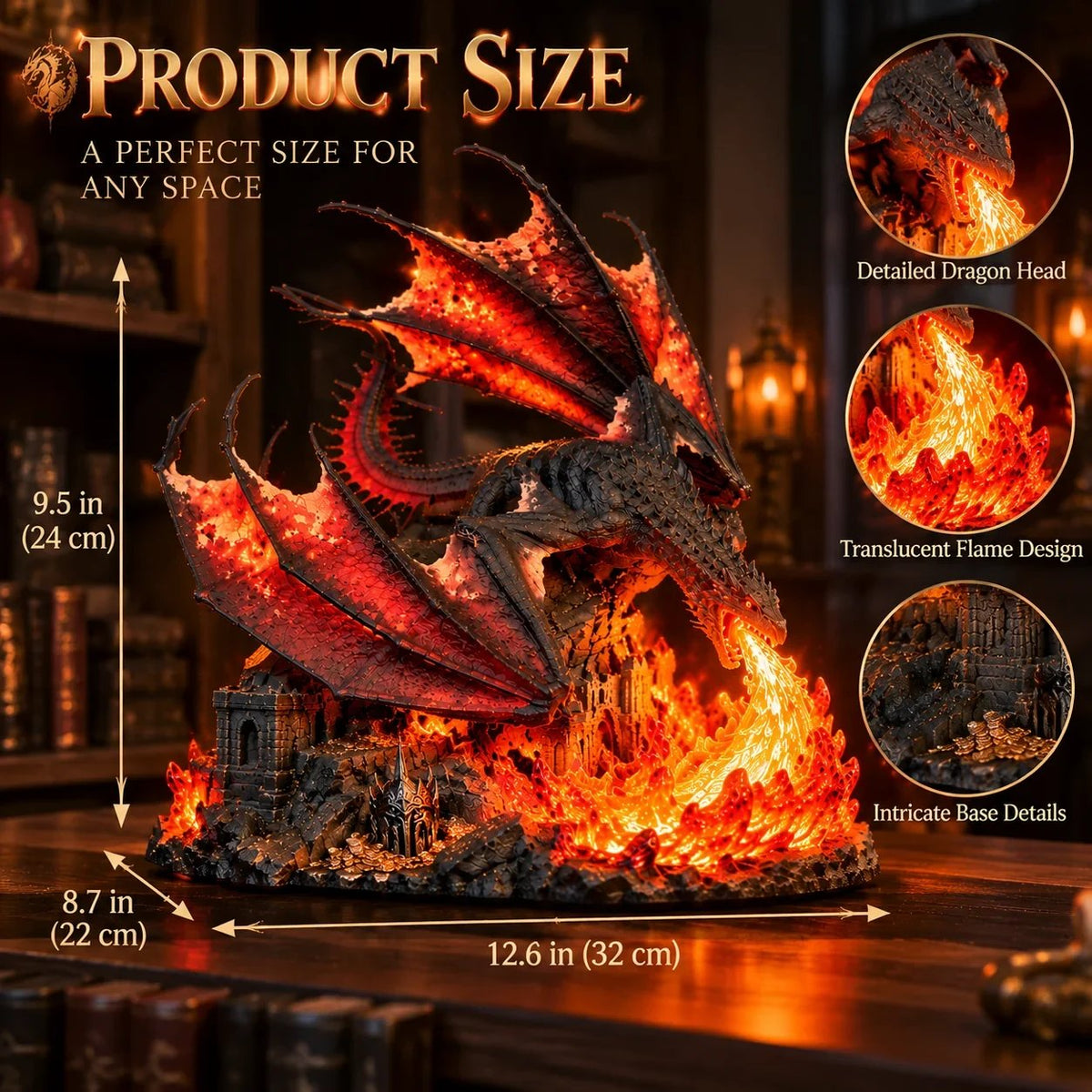 🔥Last Day: 60% Off – 🐉🔥 Dragon Realm Guardian™ – Epic Fire-Glow Dragon Lamp for Fantasy Lovers & Legendary Spaces