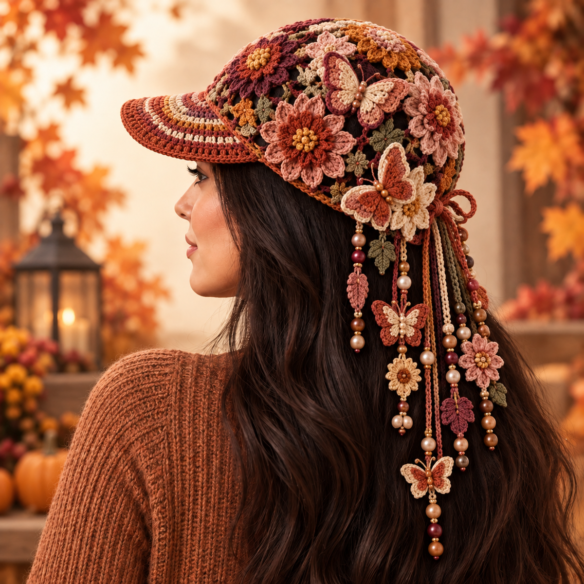 🔥Last Day 49% OFF 🍂 Women’s Handmade Crochet Autumn Baseball Cap