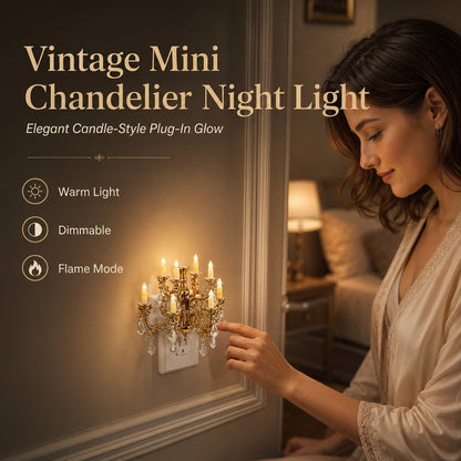 Vintage Mini Chandelier Plug-In Night Light