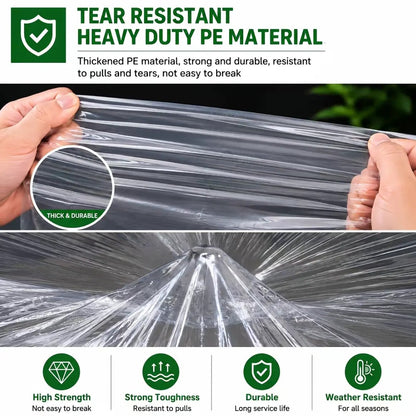🌧️💪 ClearGuard™ Heavy-Duty Waterproof Tarp – Transparent Outdoor Rain Cover with Secure Grommets