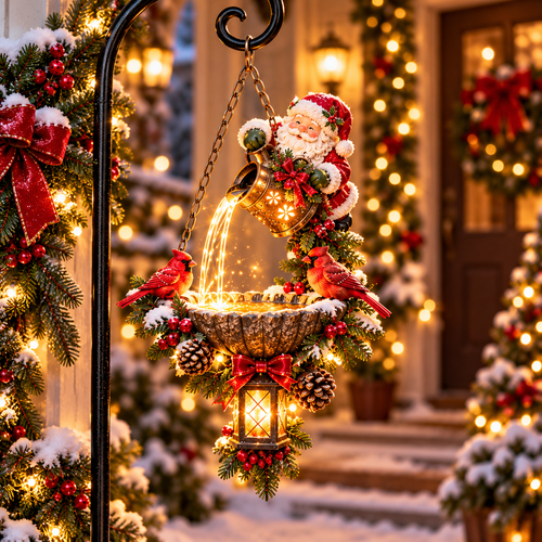 🔥Last Day 50% OFF-🎅✨ Santa’s Enchanted Lightfall – Cardinal Hanging Lantern with a Magical Cascading Christmas Glow