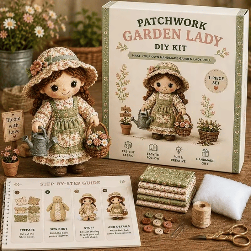 🎁Handmade Patchwork Doll DIY Kit🧵 – 💖Handmade Fun & Creativity