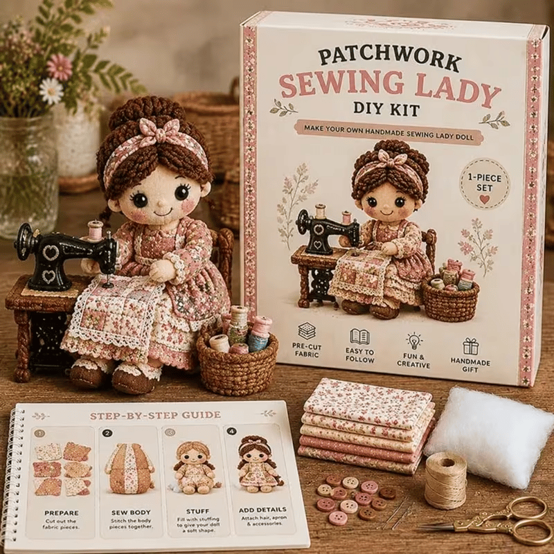 🎁Handmade Patchwork Doll DIY Kit🧵 – 💖Handmade Fun & Creativity