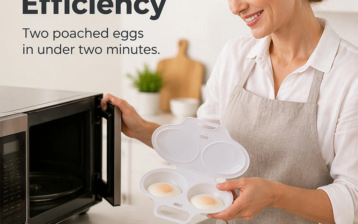 Microwave egg poacher kitchen lifestyle banner