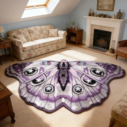 Vintage Colorful Butterfly Rug