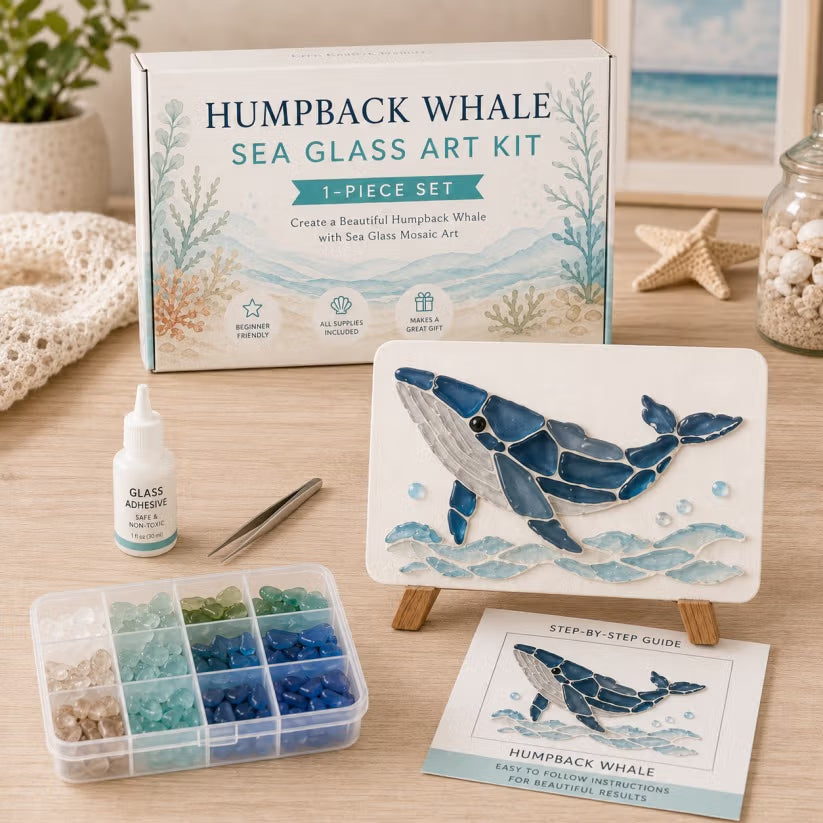 🌊🎨 DIY Sea Glass Mosaic Art Kit – Bring The Ocean To Life