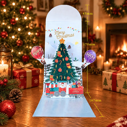 Handmade 3D Christmas Money Card – Pop-Up Holiday Card with Cash Envelope & Message Space 💌✍💵