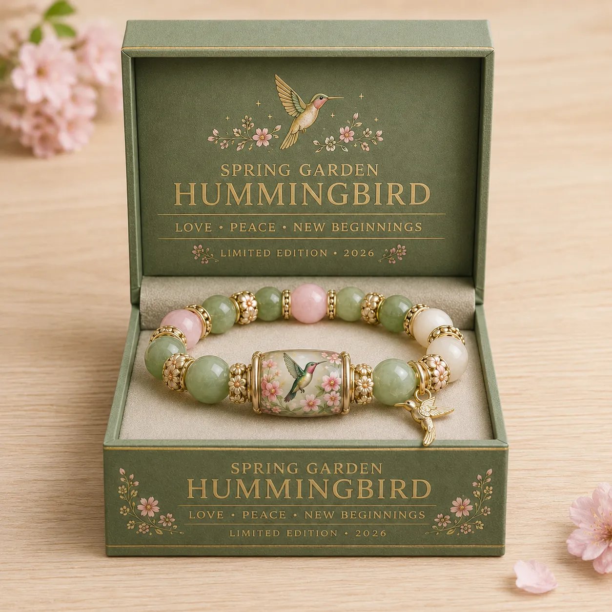🌿 Love, Peace & Spring Blessings 💖 | 2026 Limited Edition Bracelet - Limited stock