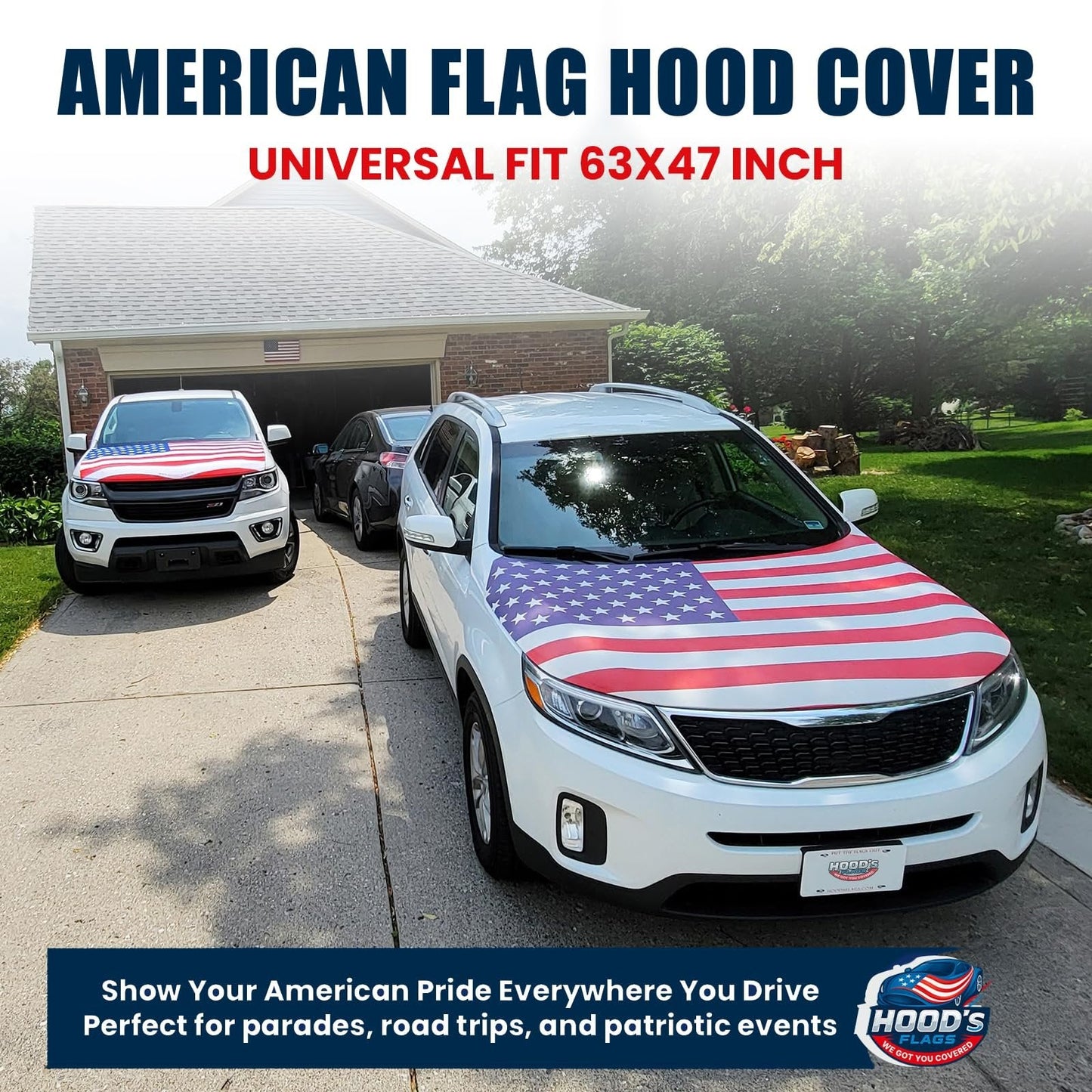 🎉4th Of July Flash Sale 65K+🔥American Car Hood Flag🦅No Glue No Tools🚗 Install in 1 Minute