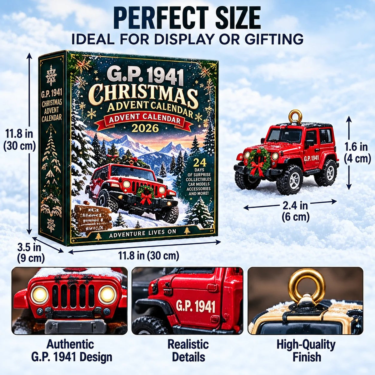 🚙❄️ 85 Years of Off-Road Legacy™ – 24-Day Snow Adventure Christmas Countdown Collection