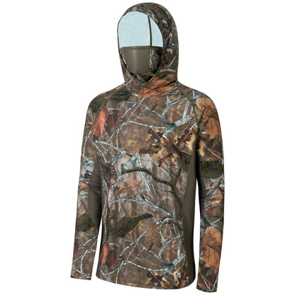 🔥55% OFF Today  Men’s UPF 50+ Hoodie Shirts with Mask