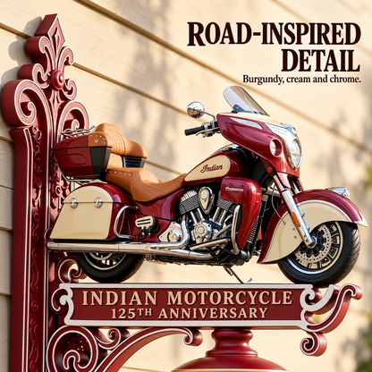 🏍Indian Motorcycle 125th Anniversary Wall-Mounted Hanging Bell🏍
