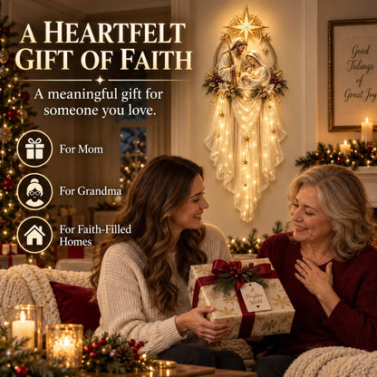 ✨ Holy Family Star Veil™ – Meaningful Christmas Wall Decor