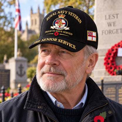 🇬🇧⚓ Proud British Naval Veteran Cap – A Timeless Tribute to Service, Shipmates & Lifelong Pride