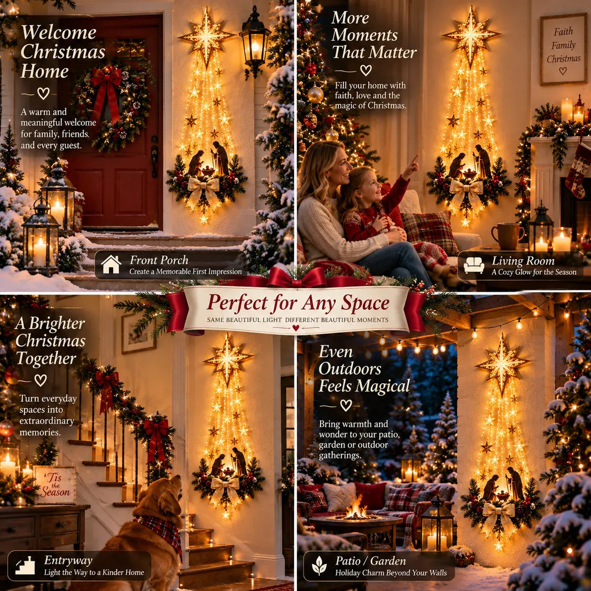 ✝️✝️ Bethlehem Star of Faith™ – Lighted Nativity Wall Decor