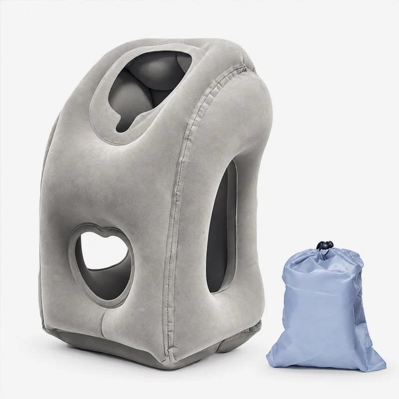 🛫 Ultra-Light Foldable Inflatable Travel Pillow | Portable Neck, Face & Arm Support for Trips 💤❤️