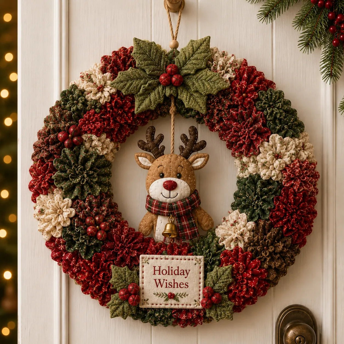 Make A Christmas Wreath You'll Be Proud To Display ❤️ 3D Fabric Poke DIY Kit With Tutorial & Guide Included