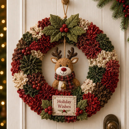 Make A Christmas Wreath You'll Be Proud To Display ❤️ 3D Fabric Poke DIY Kit With Tutorial & Guide Included