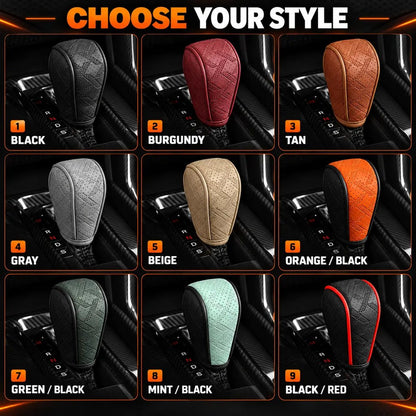 🚗 Sport Grip Leather Gear Shift Knob Cover