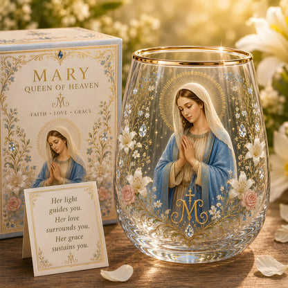 🙏✝️ Sacred Heart of Jesus Prayer Glass Cup