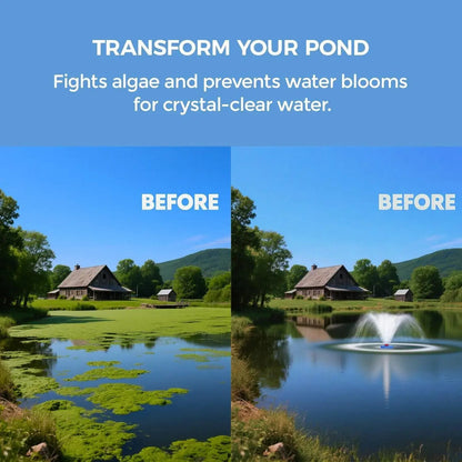 1 HP High-Performance Floating Pond Fountain Aerator – 15,000 GPH Automatic Aeration System for Large Ponds & Lakes