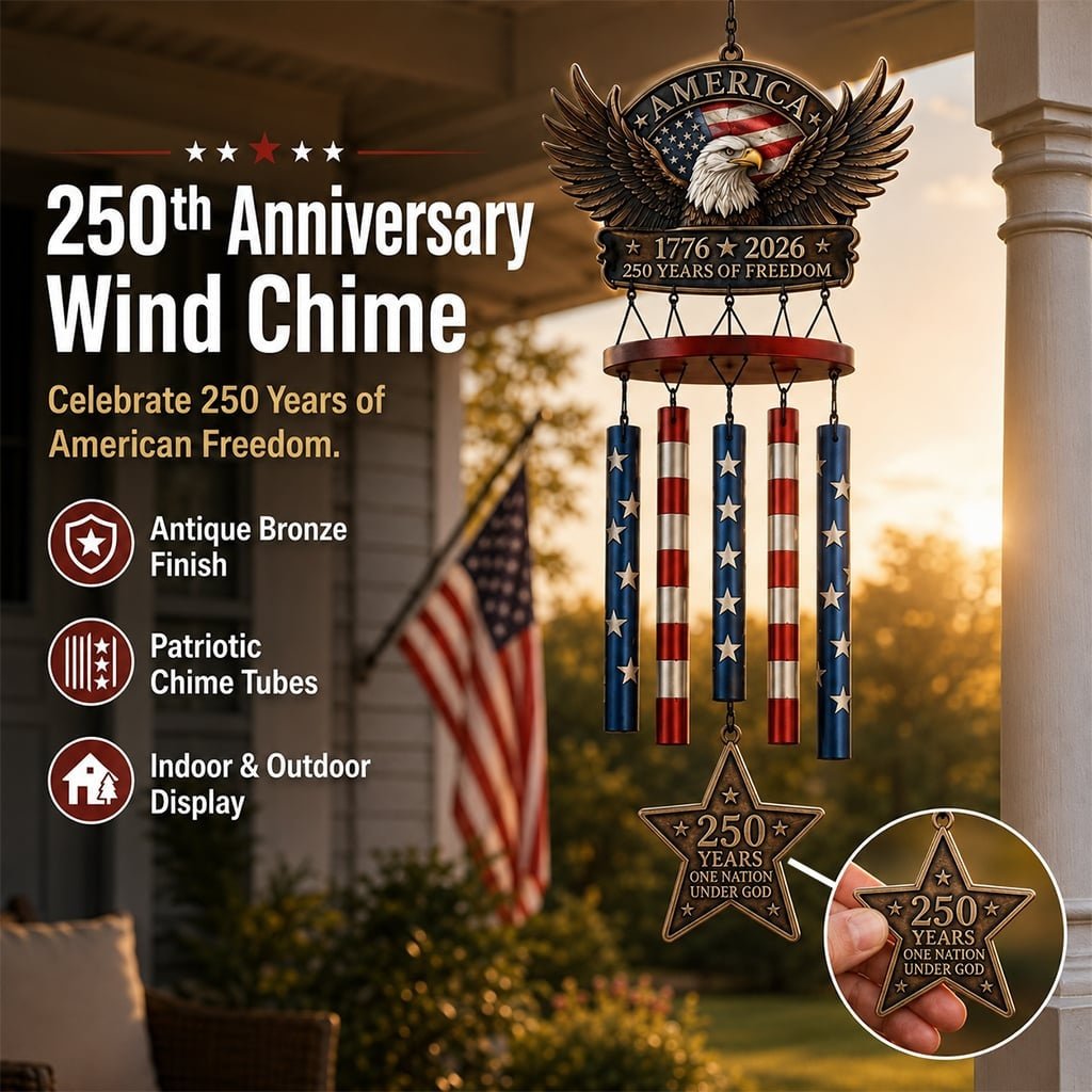 💥Flash Sale - Up To 49% Off ⏰ - 250 Years of FreedomTM Commemorate Wind Chime