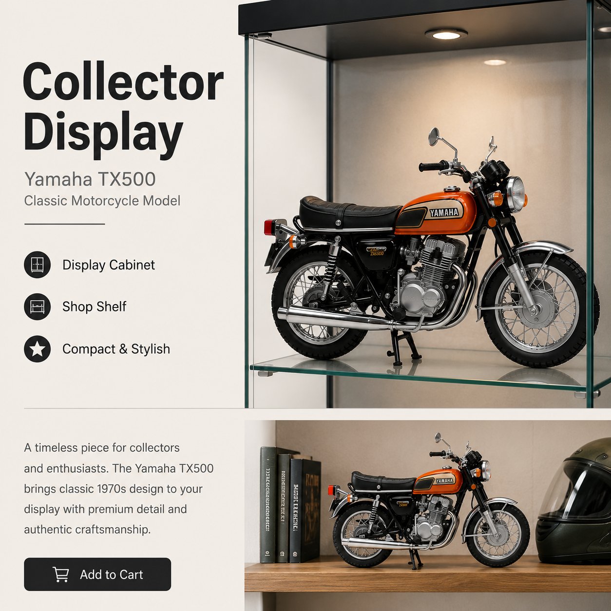 Yamaha TX500 Classic Motorcycle Model