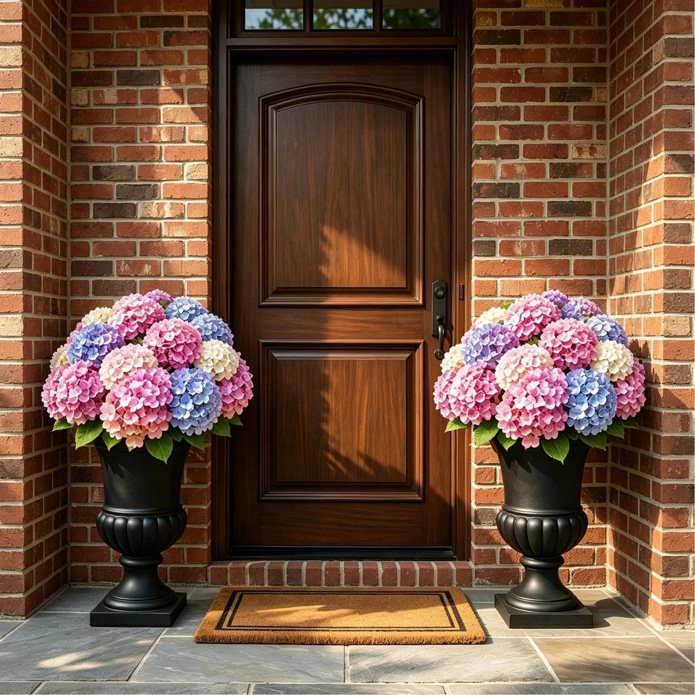 Mixed-color hydrangea styling inspiration