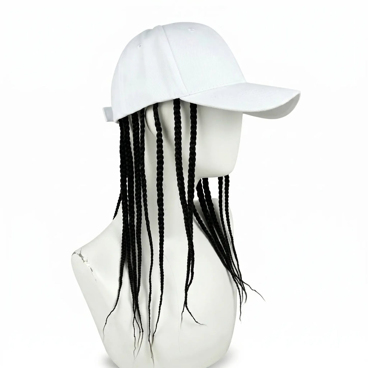 Hip-Hop Punk Baseball Cap with Braided Dreadlock Wig – Adjustable Snapback
