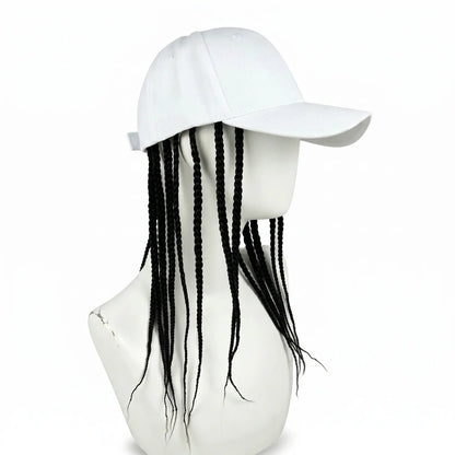 Hip-Hop Punk Baseball Cap with Braided Dreadlock Wig – Adjustable Snapback