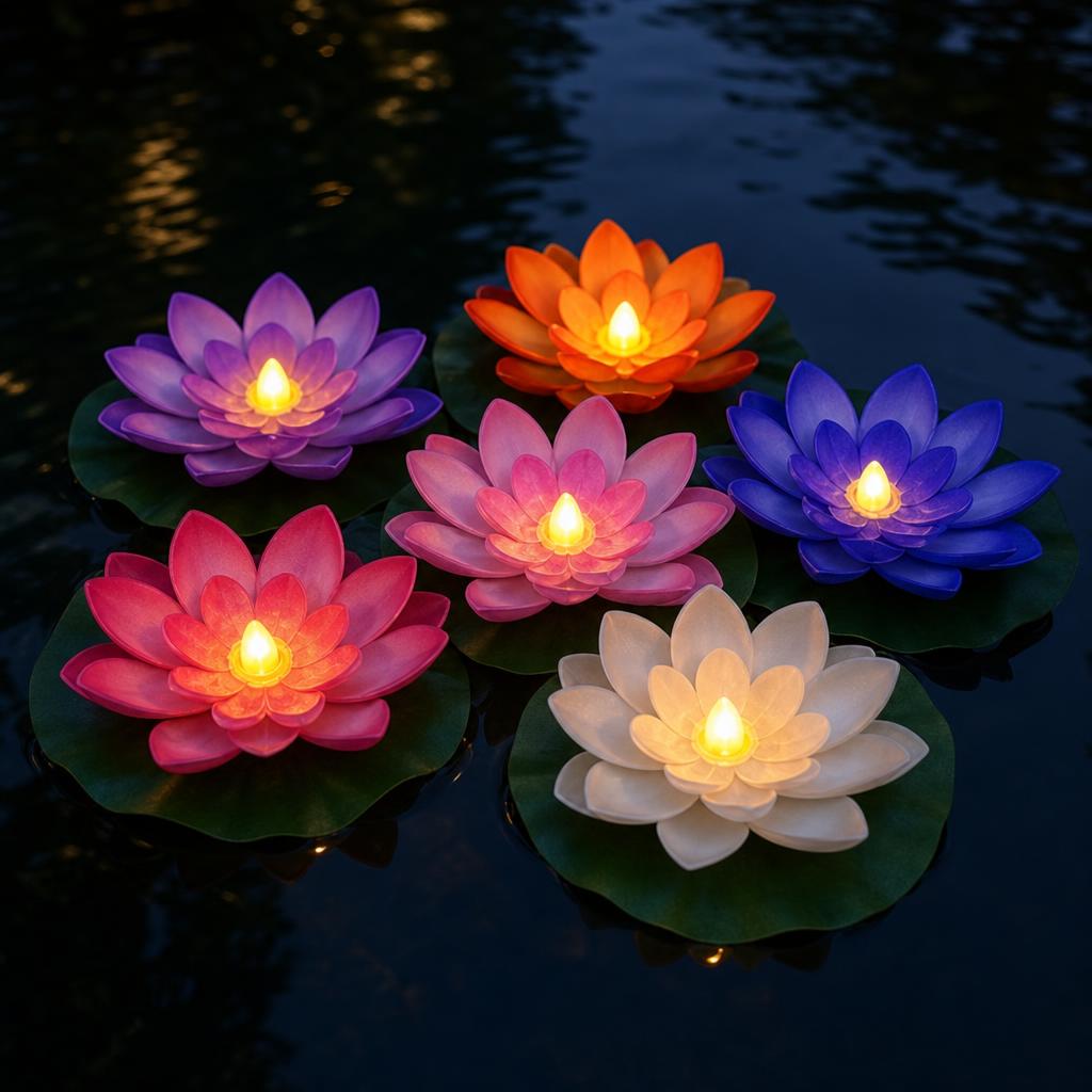 LotusGlow™ Floating Lotus Lights carousel image 7