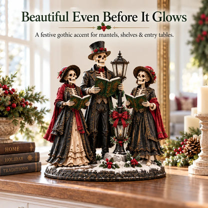 🎄💀 Midnight Carol Gothic Christmas Figurines – 5 Lighted Spooky Holiday Display Styles 👻🕯️