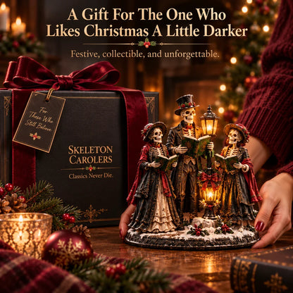 🎄💀 Midnight Carol Gothic Christmas Figurines – 5 Lighted Spooky Holiday Display Styles 👻🕯️