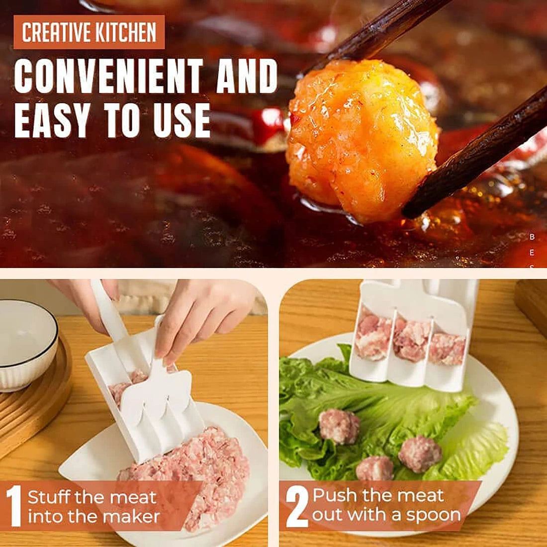 How to use the triple meatball maker