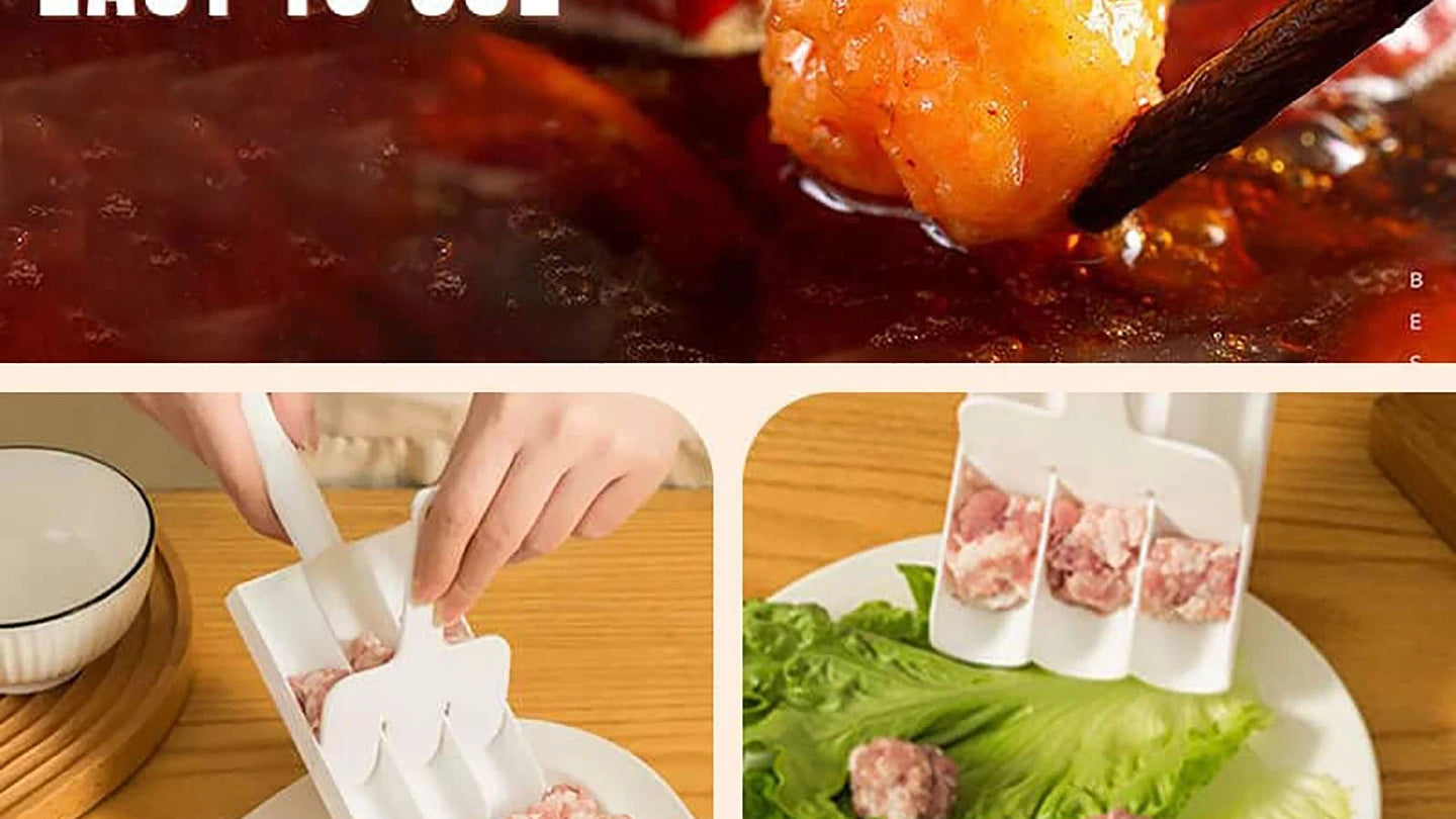 Triple meatball maker kitchen demonstration