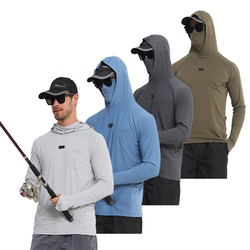 Men's Sun Protective Tactical Hoodie Quick Dry Fishing Shirt