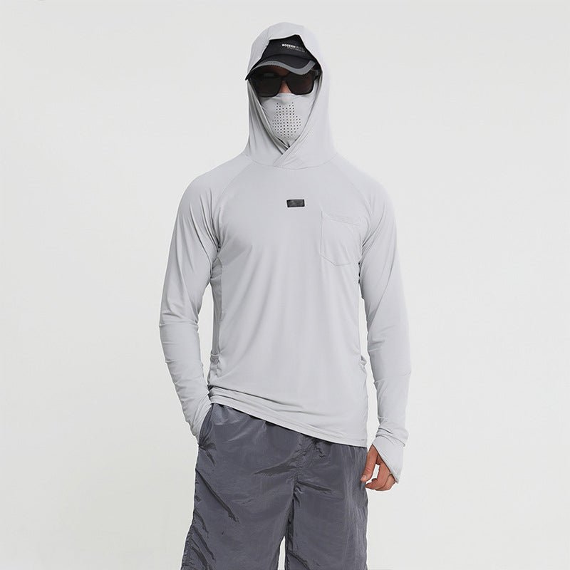 Men's Sun Protective Tactical Hoodie Quick Dry Fishing Shirt